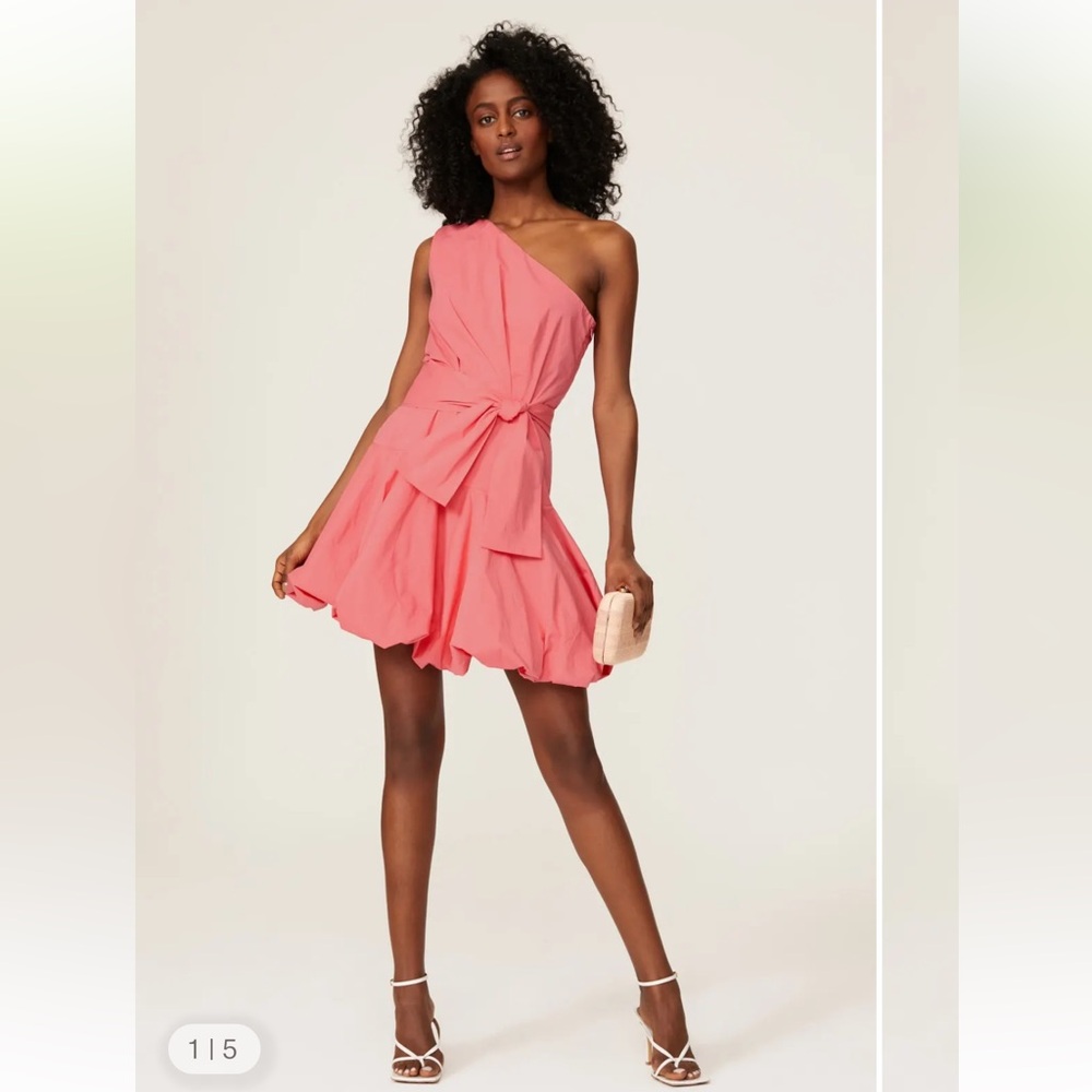 Derek Lam Coral One Shoulder Dress